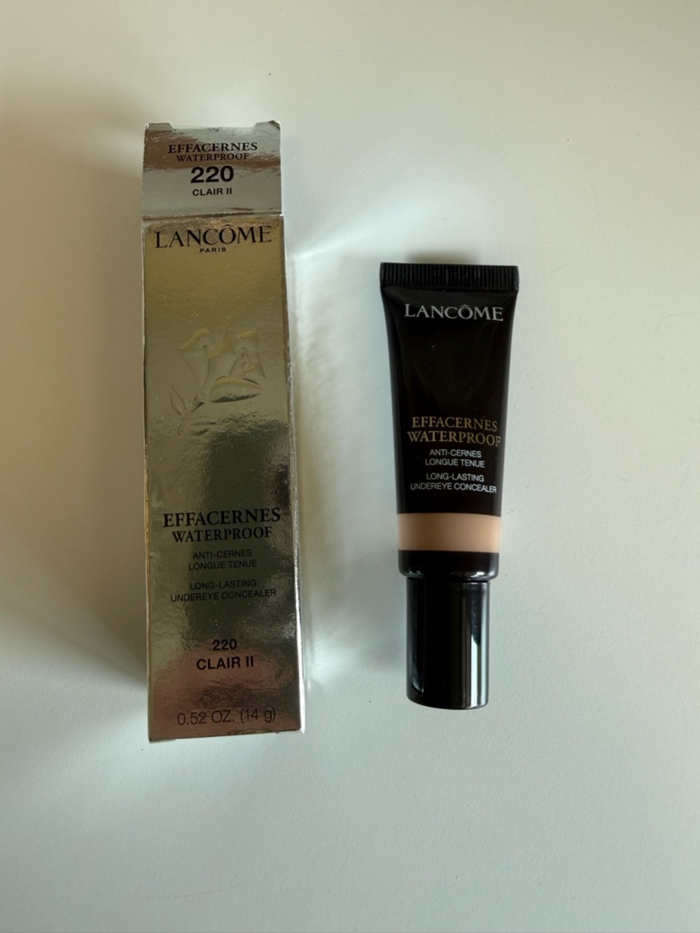 Lancôme Effacernes Waterproof Concealer- Undereye, 220 Clair II, NEW